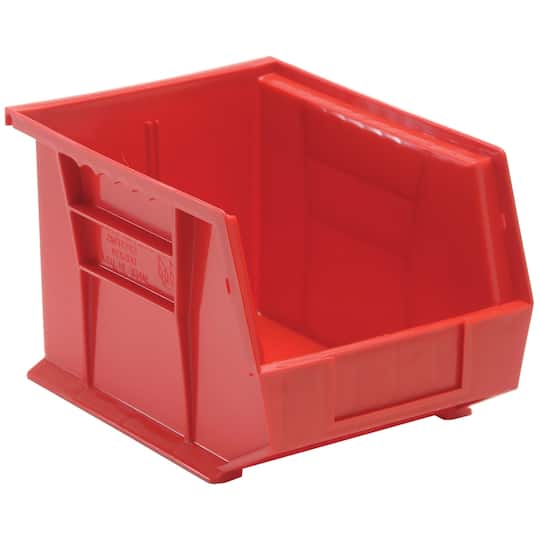 Quantum Food Service QUS239 RD Stack & Hang Shelf Bin - 10 3/4 x 8 1/4, Red, Case of 6